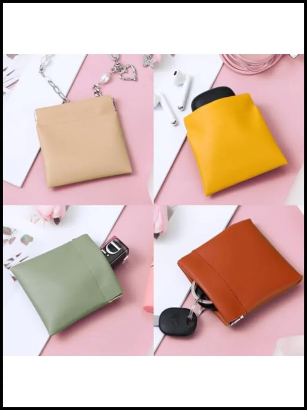 PU Leather Jewelry Pouch Travel Bag Gift Bags Cosmetic Bag Organizer